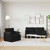 Set di divani 2 pcs Nero 162 x 80 x 85 cm Tessuto
