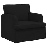 Set di divani 2 pcs Nero 162 x 80 x 85 cm Tessuto