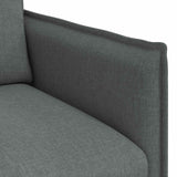 Set di divani 2 pcs Grigio Scuro 156 x 82 x 85 cm Tessuto