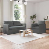 Set di divani 2 pcs Grigio Scuro 156 x 82 x 85 cm Tessuto