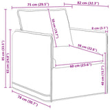 Set di divani 2 pcs Grigio Scuro 156 x 82 x 85 cm Tessuto