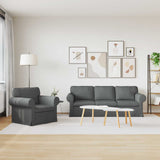 Set di divani 2 pcs Grigio scuro 215 x 82 x 80 cm Tessuto