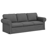 Set di divani 2 pcs Grigio scuro 215 x 82 x 80 cm Tessuto