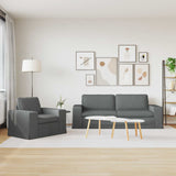 Set di divani 2 pcs Grigio scuro 222 x 80 x 82 cm Tessuto