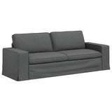 Set di divani 2 pcs Grigio scuro 222 x 80 x 82 cm Tessuto