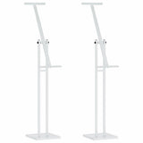 Espositori per Fiere 2 pcs Bianco 26,5 x 26,5 x 150 cm Acciaio