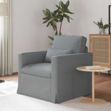 Divano Grigio chiaro 78 x 78 x 80 cm Tessuto