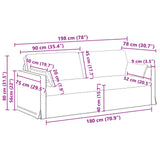 Divano Grigio chiaro 78 x 78 x 80 cm Tessuto