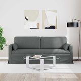 Divano Grigio scuro 198 x 78 x 80 cm Tessuto