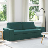 Divano Verde Scuro 222 x 80 x 82 cm Tessuto