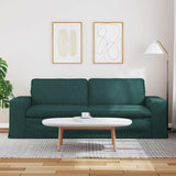 Divano Verde Scuro 222 x 80 x 82 cm Tessuto