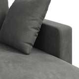 Divano Grigio scuro 198 x 134 x 80 cm Velluto