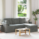 Divano Grigio scuro 198 x 134 x 80 cm Velluto