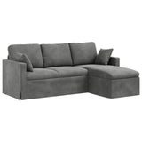 Divano Grigio scuro 198 x 134 x 80 cm Velluto