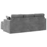 Divano Grigio scuro 198 x 134 x 80 cm Velluto