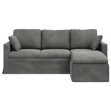 Divano Grigio scuro 198 x 134 x 80 cm Velluto