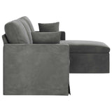 Divano Grigio scuro 198 x 134 x 80 cm Velluto