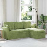 Divano Verde chiaro 198 x 134 x 80 cm Velluto