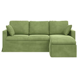 Divano Verde chiaro 198 x 134 x 80 cm Velluto