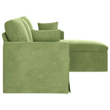Divano Verde chiaro 198 x 134 x 80 cm Velluto