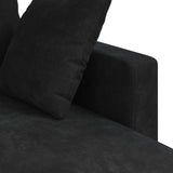 Divano Nero 198 x 134 x 80 cm Velluto