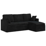 Divano Nero 198 x 134 x 80 cm Velluto