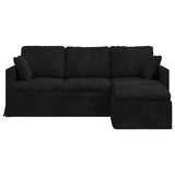 Divano Nero 198 x 134 x 80 cm Velluto