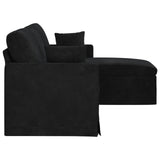Divano Nero 198 x 134 x 80 cm Velluto