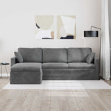 Divano Grigio scuro 228 x 134 x 80 cm Velluto