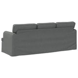Divano Grigio scuro 201 x 80 x 85 cm Tessuto