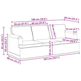 Divano Grigio scuro 201 x 80 x 85 cm Tessuto