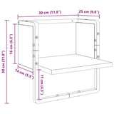 Scaffale da parete Rovere Artigianale 30 x 25 x 30 cm