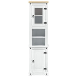 Mobile da Bagno con porta Bianco 50 x 40 x 185 cm Pino massello