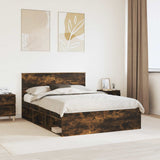 Struttura del letto Rovere fumé 140 x 200 cm Legno truciolato