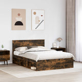 Struttura del letto Rovere fumé 140 x 200 cm Legno truciolato