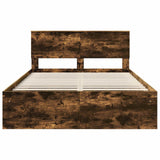 Struttura del letto Rovere fumé 140 x 200 cm Legno truciolato