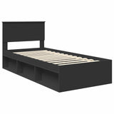 Struttura del letto Nero 90 x 190 cm Legno truciolato