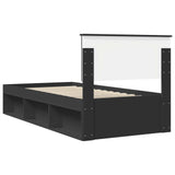 Struttura del letto Nero 90 x 190 cm Legno truciolato
