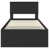 Struttura del letto Nero 90 x 190 cm Legno truciolato