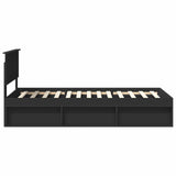 Struttura del letto Nero 90 x 190 cm Legno truciolato