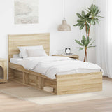 Struttura del letto Rovere Sonoma 90 x 200 cm Legno truciolato