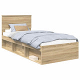 Struttura del letto Rovere Sonoma 90 x 200 cm Legno truciolato