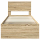 Struttura del letto Rovere Sonoma 90 x 200 cm Legno truciolato