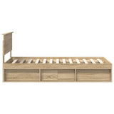 Struttura del letto Rovere Sonoma 90 x 200 cm Legno truciolato