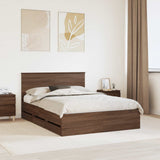 Struttura del letto con cassetto Rovere Marrone 150 x 200 cm