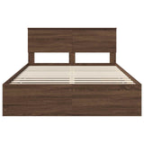 Struttura del letto con cassetto Rovere Marrone 150 x 200 cm