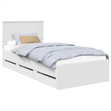 Struttura del letto Bianco 90 x 200 cm Legno Ingegnerizzato