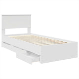 Struttura del letto Bianco 90 x 200 cm Legno Ingegnerizzato