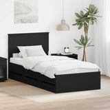 Struttura del letto Nero 90 x 200 cm Legno Ingegnerizzato