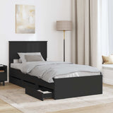 Struttura del letto Nero 90 x 200 cm Legno Ingegnerizzato